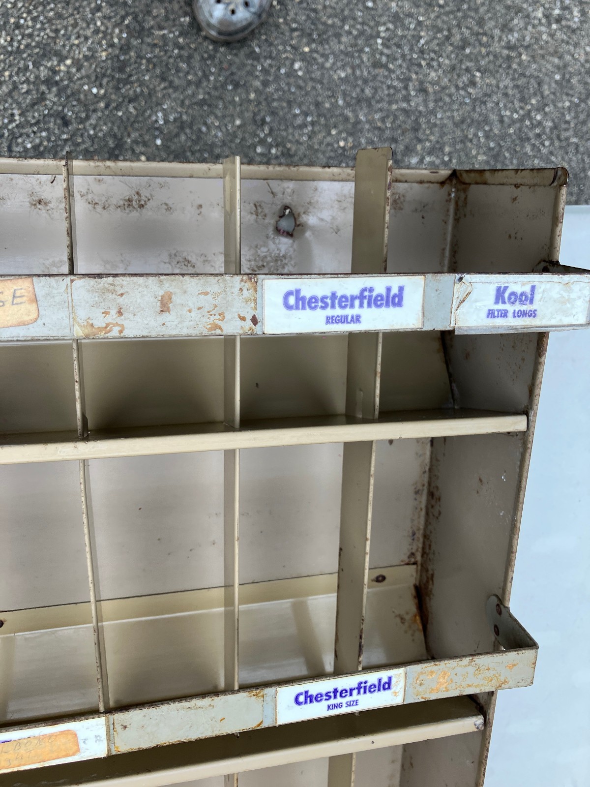 Cigarette retail store gas station display vintage FLAW metal 28 x 22 tobacco