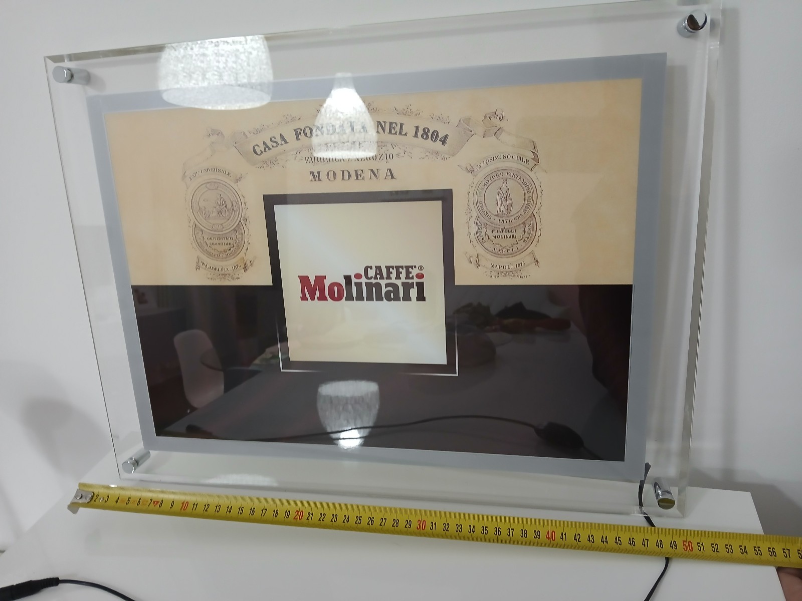 Coffee Molinari 50 x 38 cm Advertising Light Sign Picture Mint