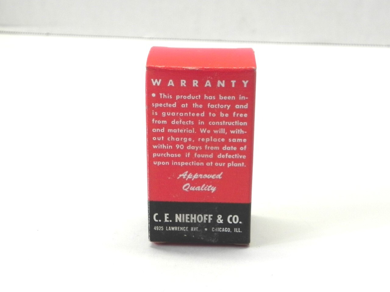 VINTAGE NIEHOFF IGNITION PARTS DISPLAY BOX *BOX ONLY* #1110 2.75″x1.50″x1″ NEW