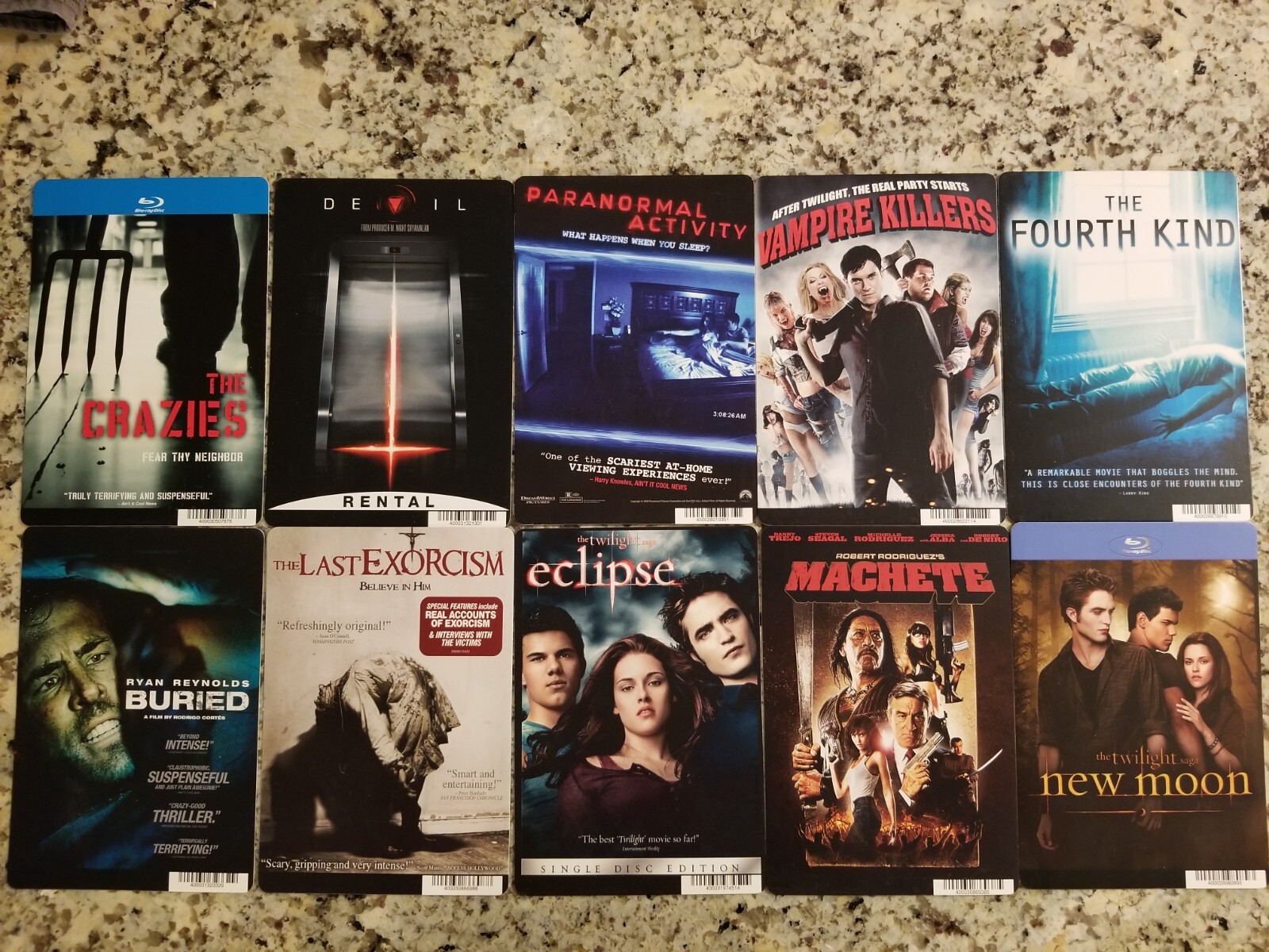 HORROR MOVIE Mini-Poster/Rental CARDs Exorcism Vampire Eclipse Twilight New Moon