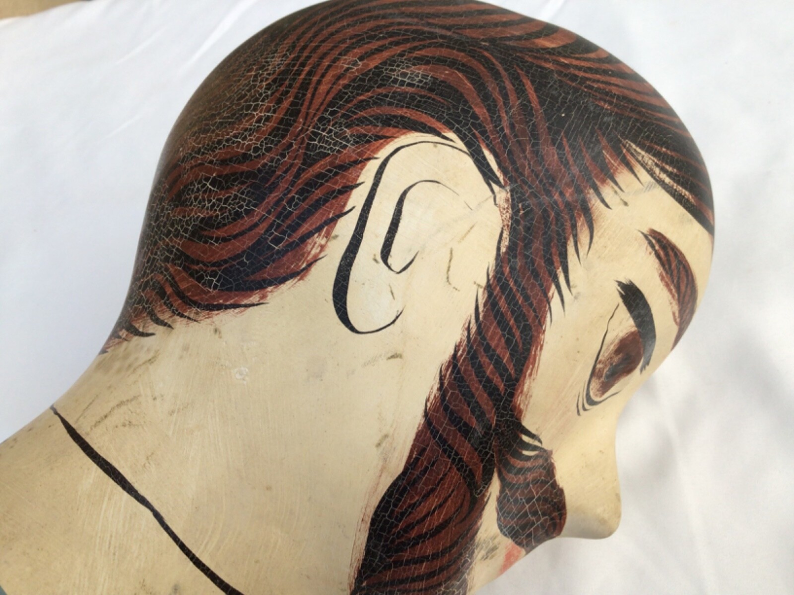 MENS Mannequin HEAD Display Bust Man Hat Hair Wig Stand BARBER Mustache Beard OG