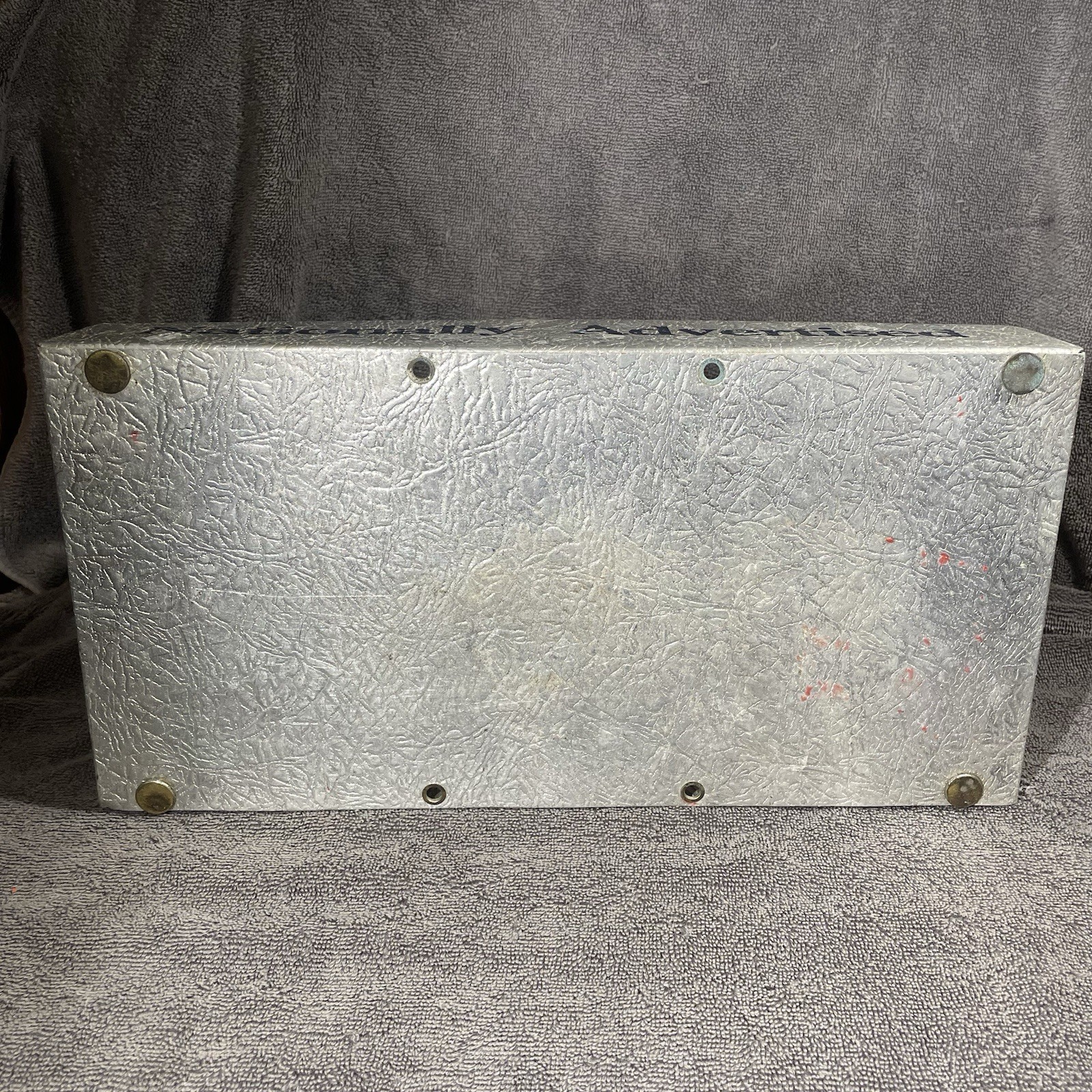 Watkins Products Silver Salesman Samples Metal Carrier Display Tray Vintage