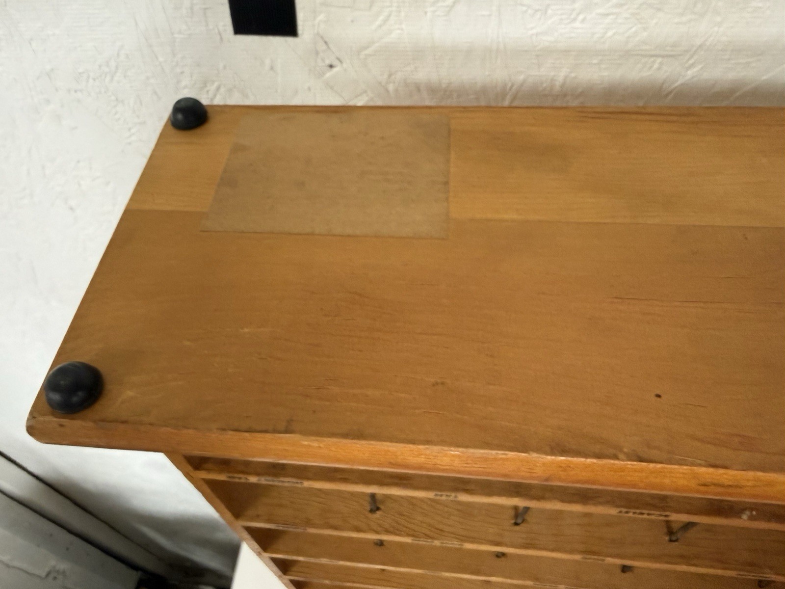 VTG RIT Fabric Dye Store Display Rack Wood Metal Countertop Cottage Core Decor
