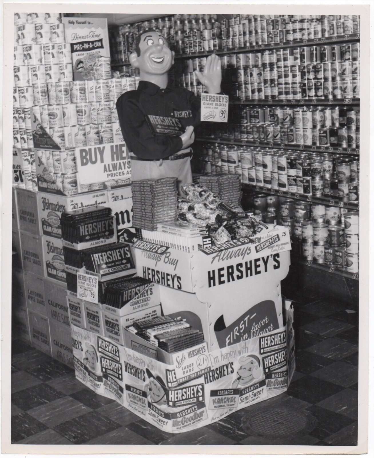 1962 Photo Happy Huckster Neighbor Figural Store Display Mealey Corp SF CA (5