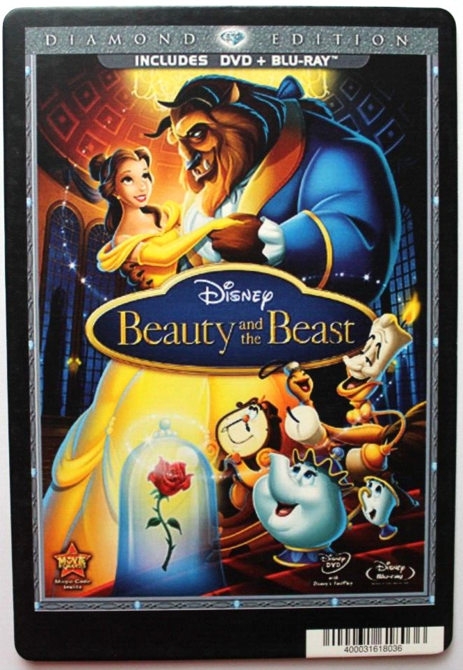 BLOCKBUSTER Backer Card Mini Poster Art 5.5″ x 8″ BEAUTY AND THE BEAST