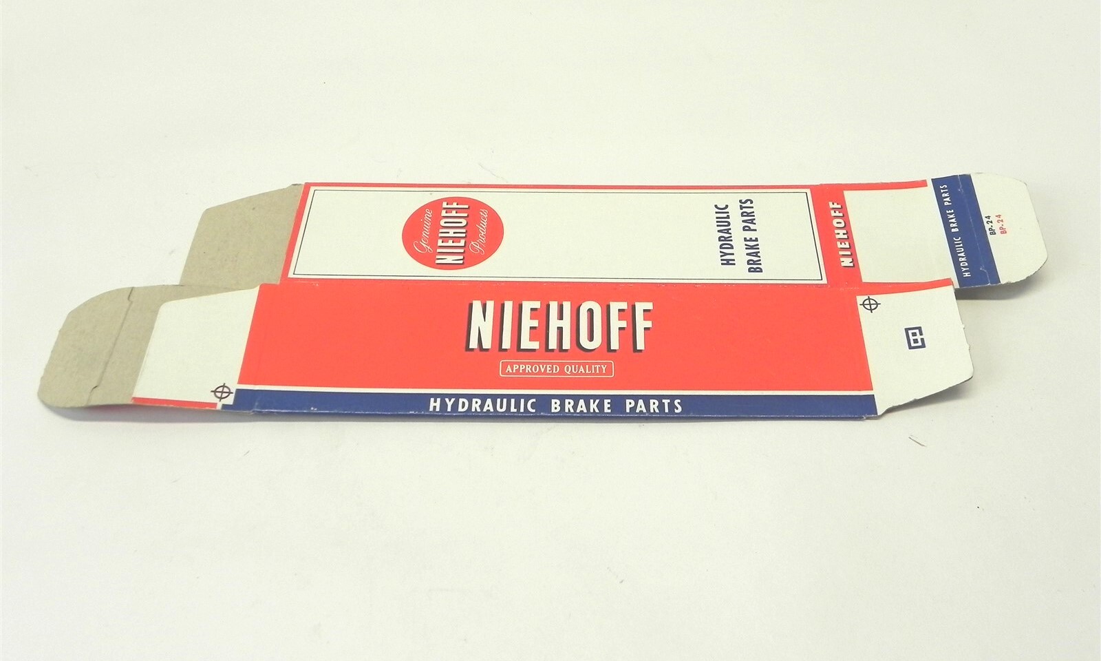 VINTAGE NIEHOFF HYDRAULIC BRAKE PARTS DISPLAY BOX *BOX ONLY* #BP-24 NEW UNUSED
