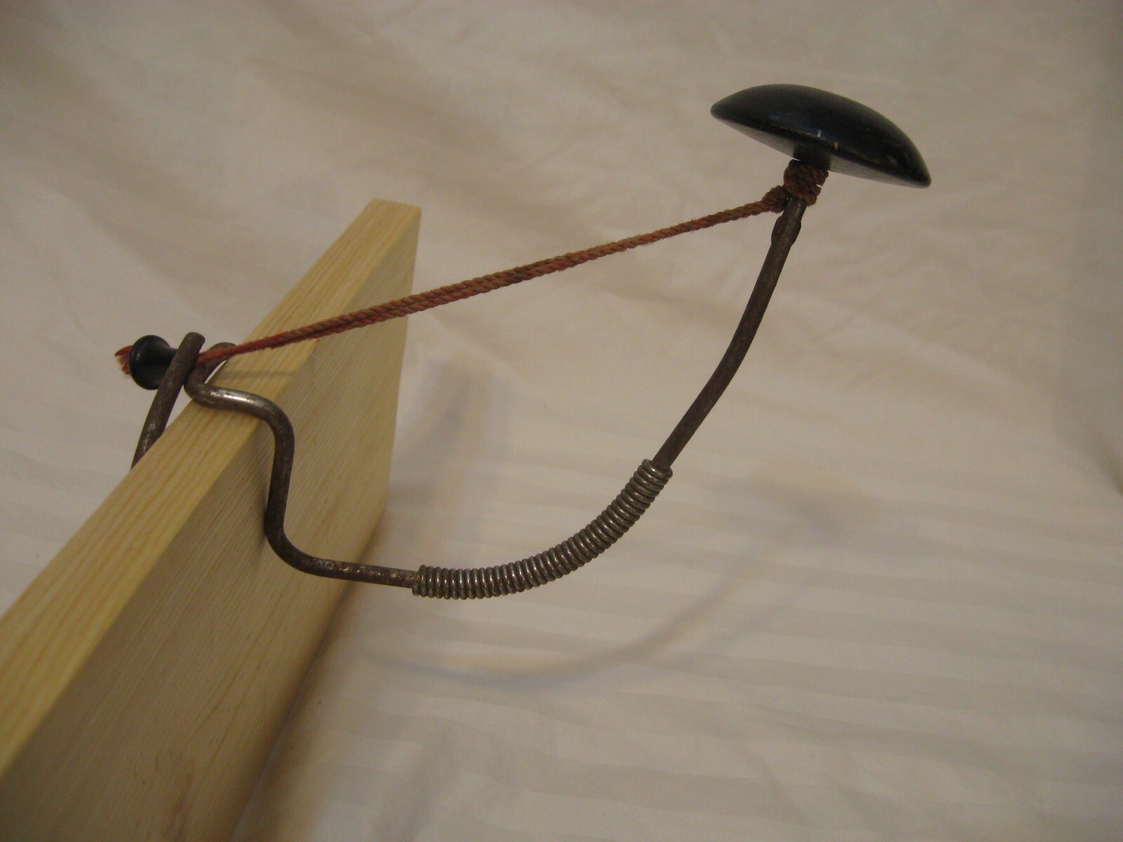 Hat Wig Stand Holder Antique Vintage Millinery Store Display with Clamp Wood Top