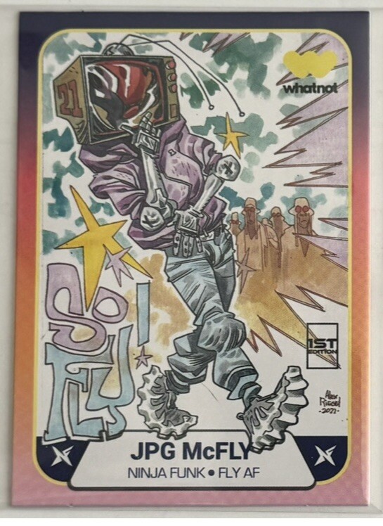 Ninja Funk Collectible Display Figures JPG McFly With 1st Edition Rookie Card