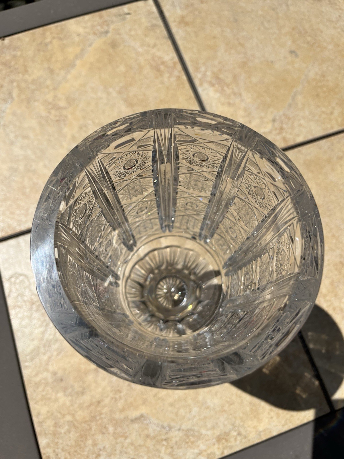 Stunning Vintage Tall Pedestal Countertop Cut Glass Jar Candy Display – 8lbs