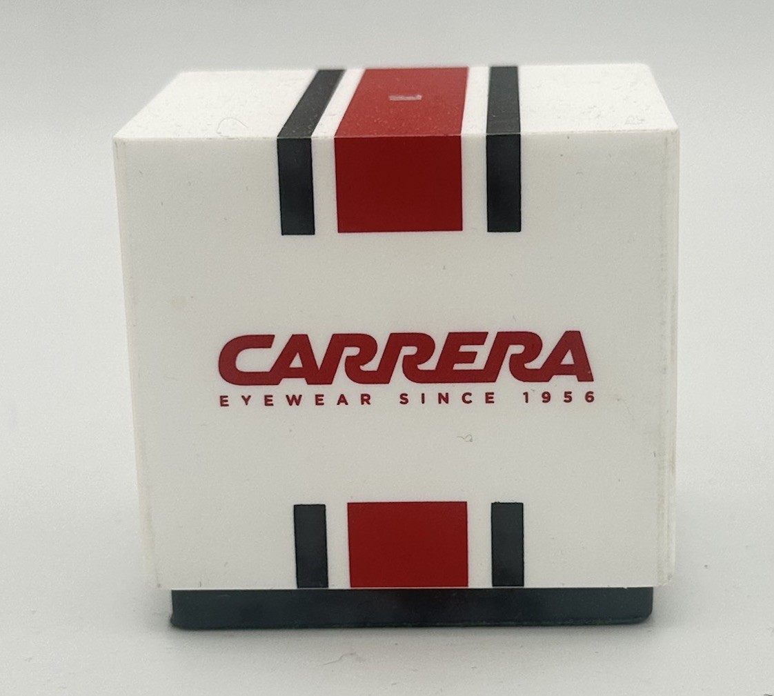Carrera Eyewear Since 1956 Store Display Cube Sign Plaque 2.25” x 2.25” x 2”