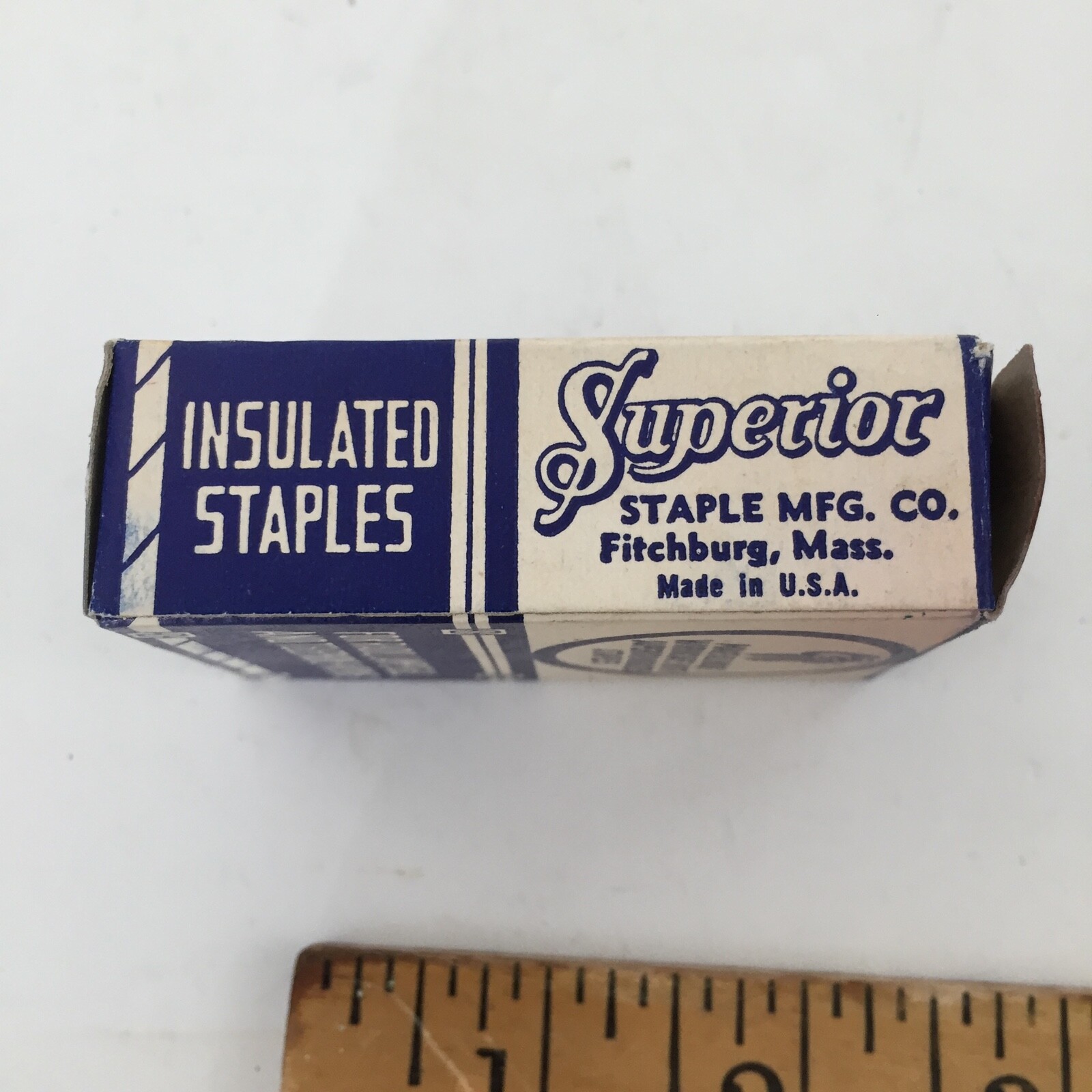 Vintage Superior insulated Staples # 3 Old Advertising Hardware Empty Box