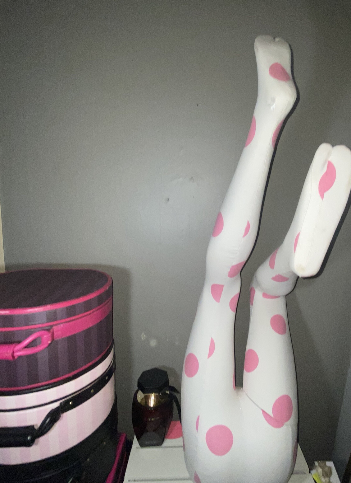 Victoria’s Secret PINK Large Life Size Mannequin Legs-1 Polka Dot Vintage RARE