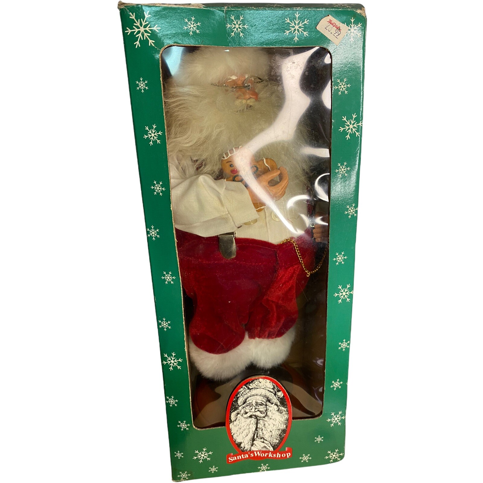 Santa’s Workshop 16 in” Store Display Santa Clause Velvet Suit Father Time