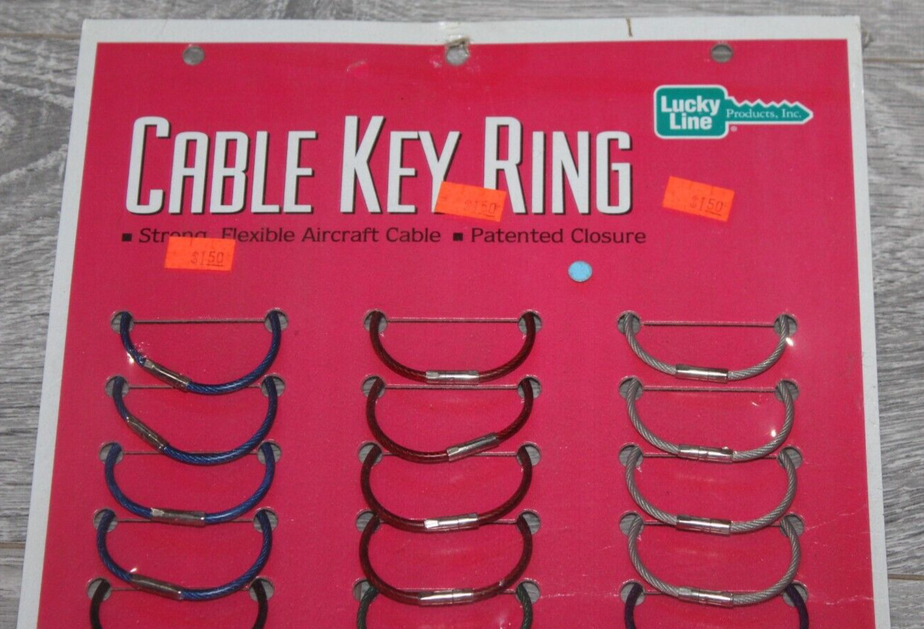 LUCKY LINE CABLE KEY RING Store Display (NOS)
