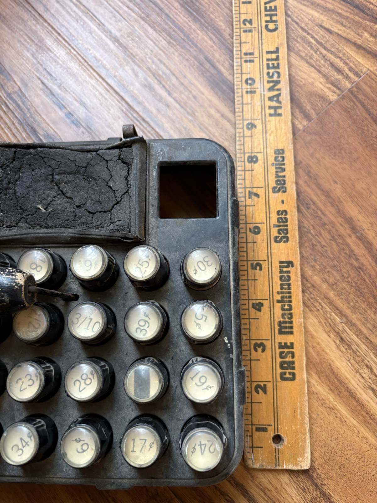 Vtg DUKE PRICING SET GROCERY STORE STAMPERS IN METAL TRAY Ronald K Duke Company
