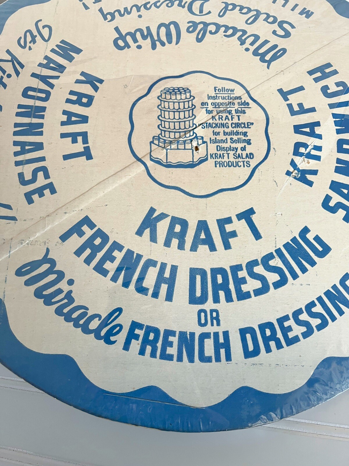 Vintage Kraft Dressing Mayo Cardboard Display Prop