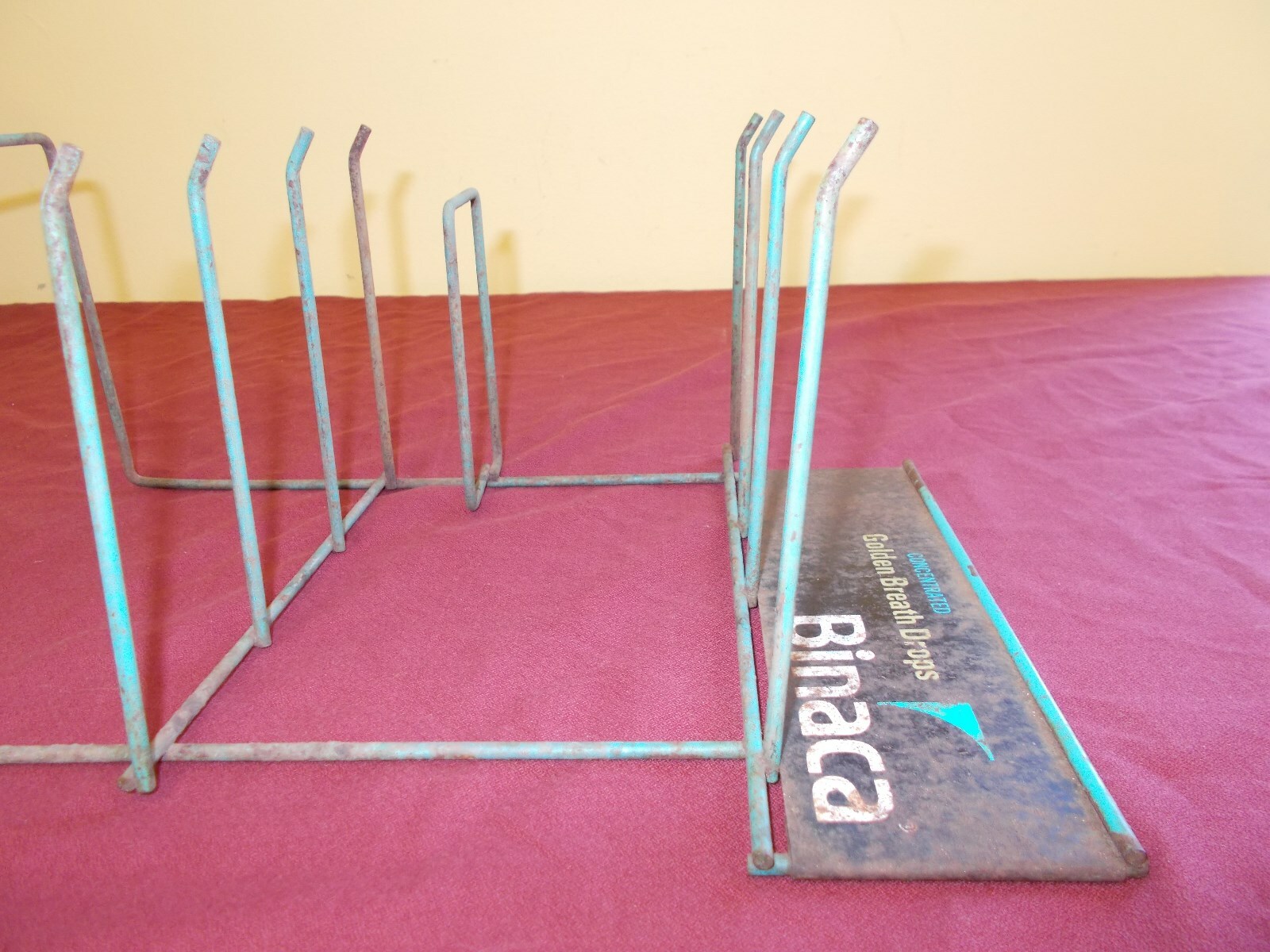 VINTAGE BINACA BREATH DROPS STORE DISPLAY RACK COUNTER TOP ADVERTIZNG SIGN