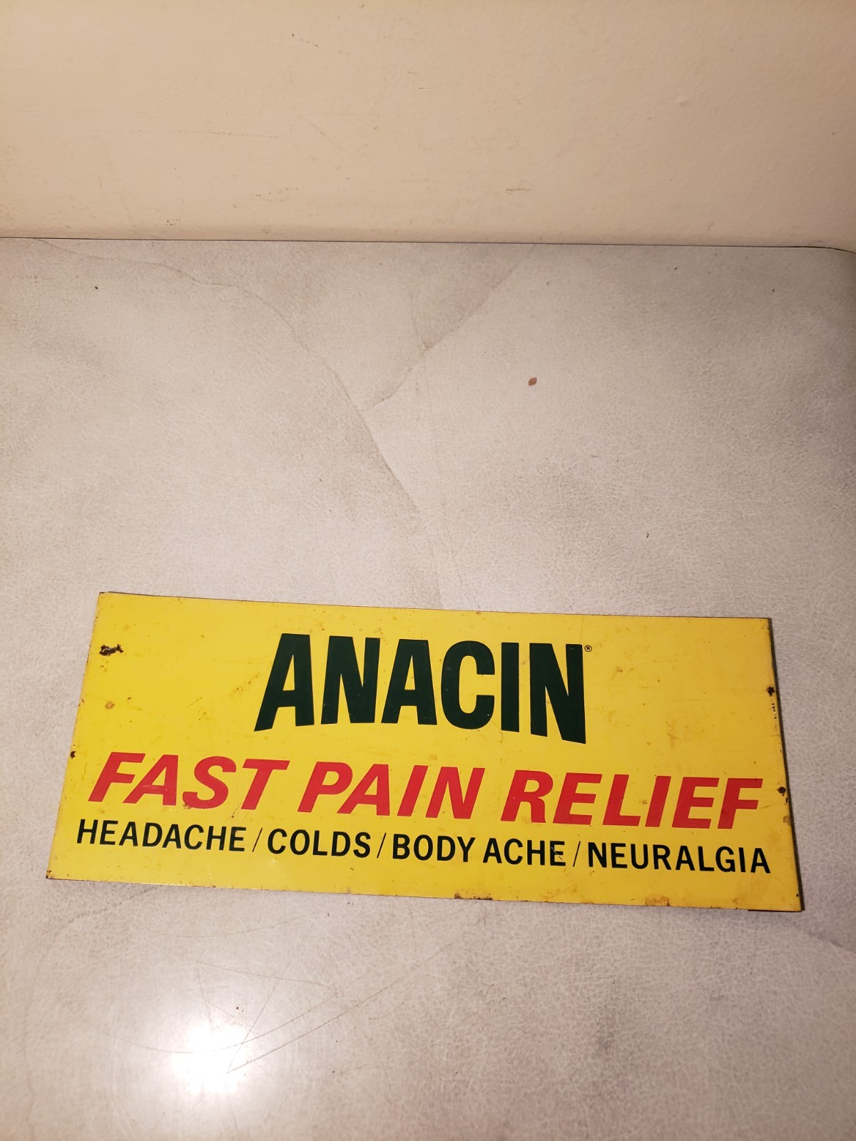 vintage Anacin FAST PAIN RELIEF Store Display Rack part
