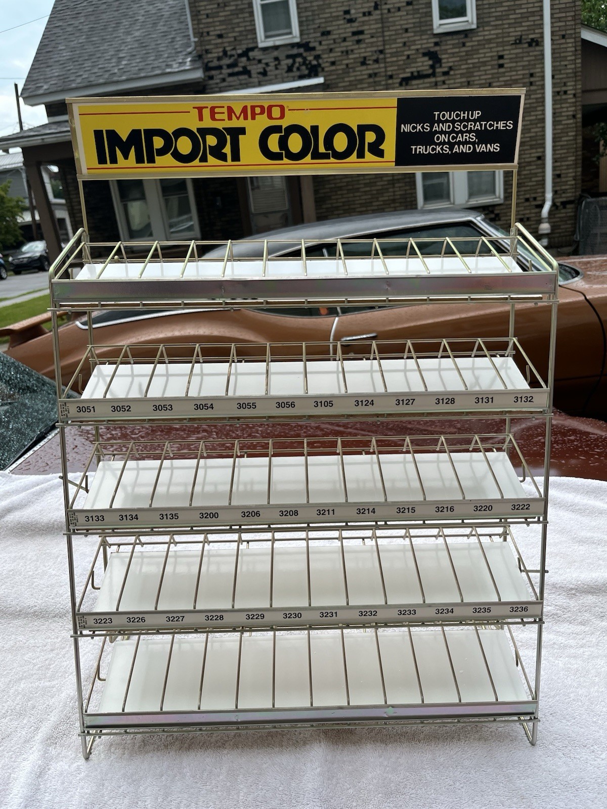 Vintage” TEMPO IMPORT COLOR” Display Touch Up Paint Cars,trucks,vans RARE!!