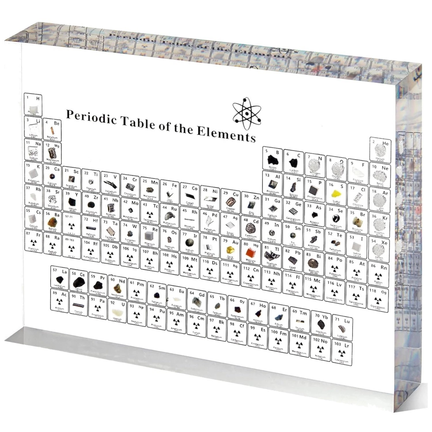 83 Real Elements Sample Periodic Table, Chemistry Teach Tool