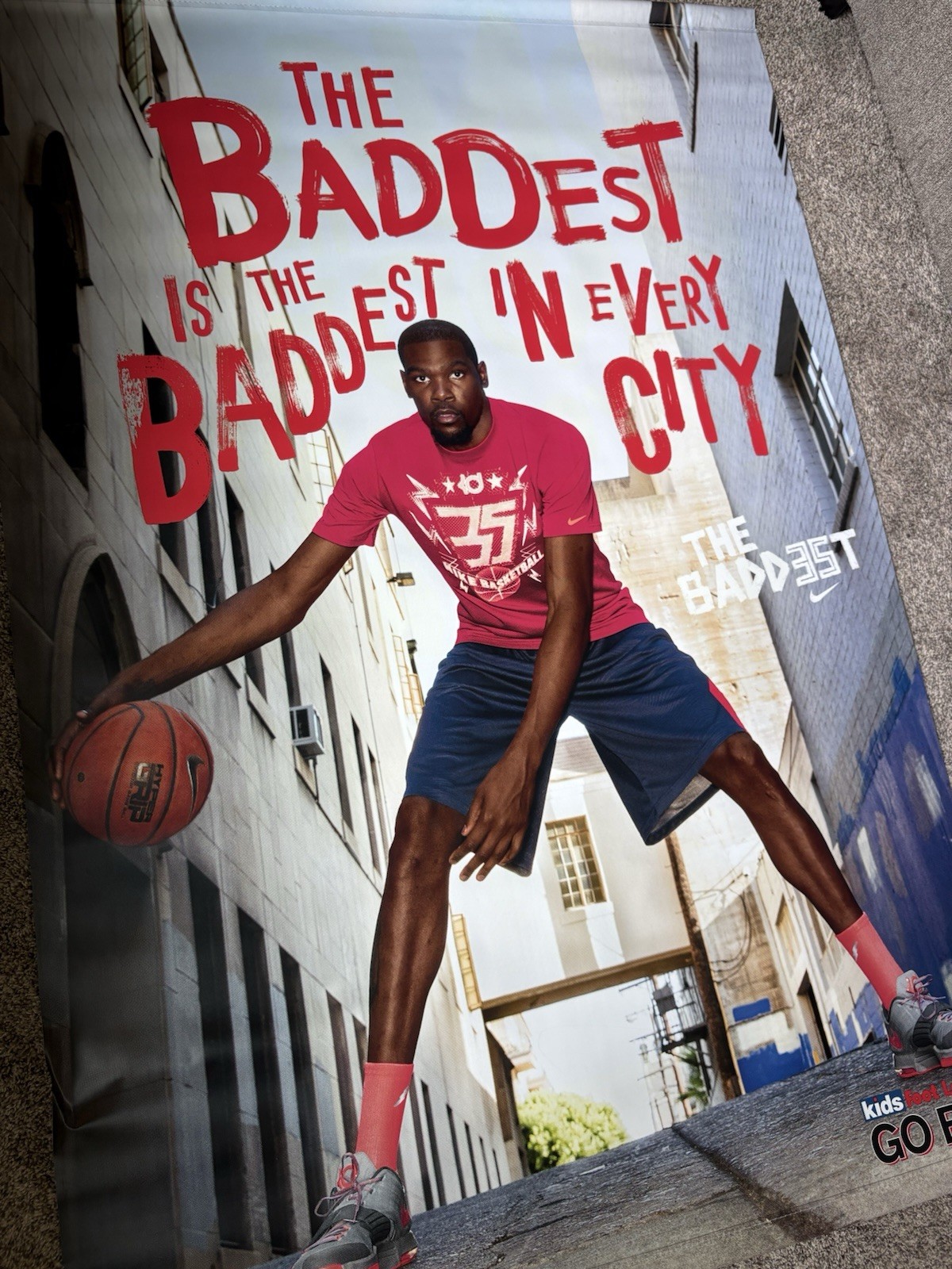 NIKE 2014 KEVIN DURANT KD 7 PROMO FOOTLOCKER STORE DISPLAY POSTER SIGN BANNER