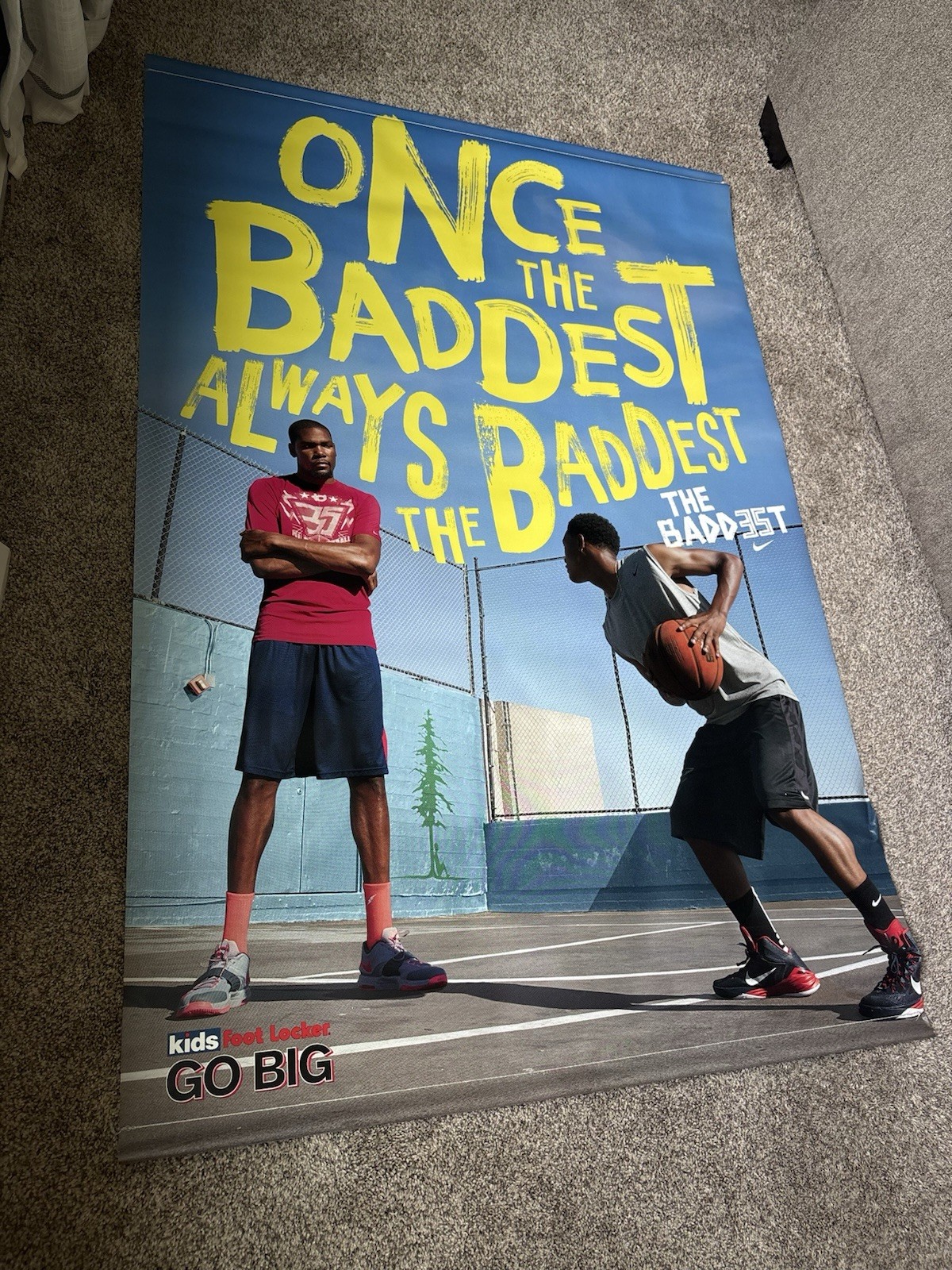 NIKE 2014 KEVIN DURANT KD 7 PROMO FOOTLOCKER STORE DISPLAY POSTER SIGN BANNER