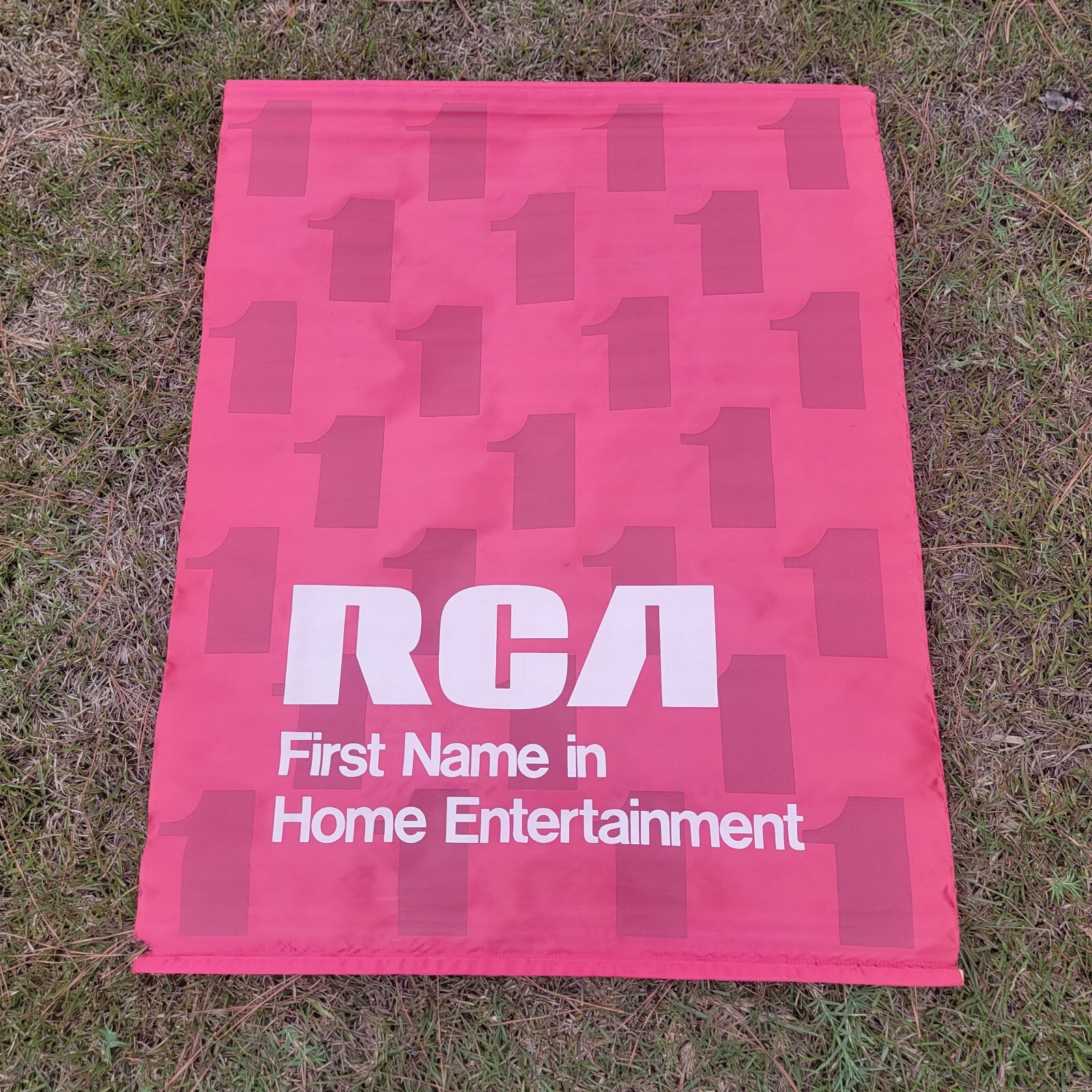 Vintage Union Made RCA Banner Store Display Advertising Piece Hollywood Banner