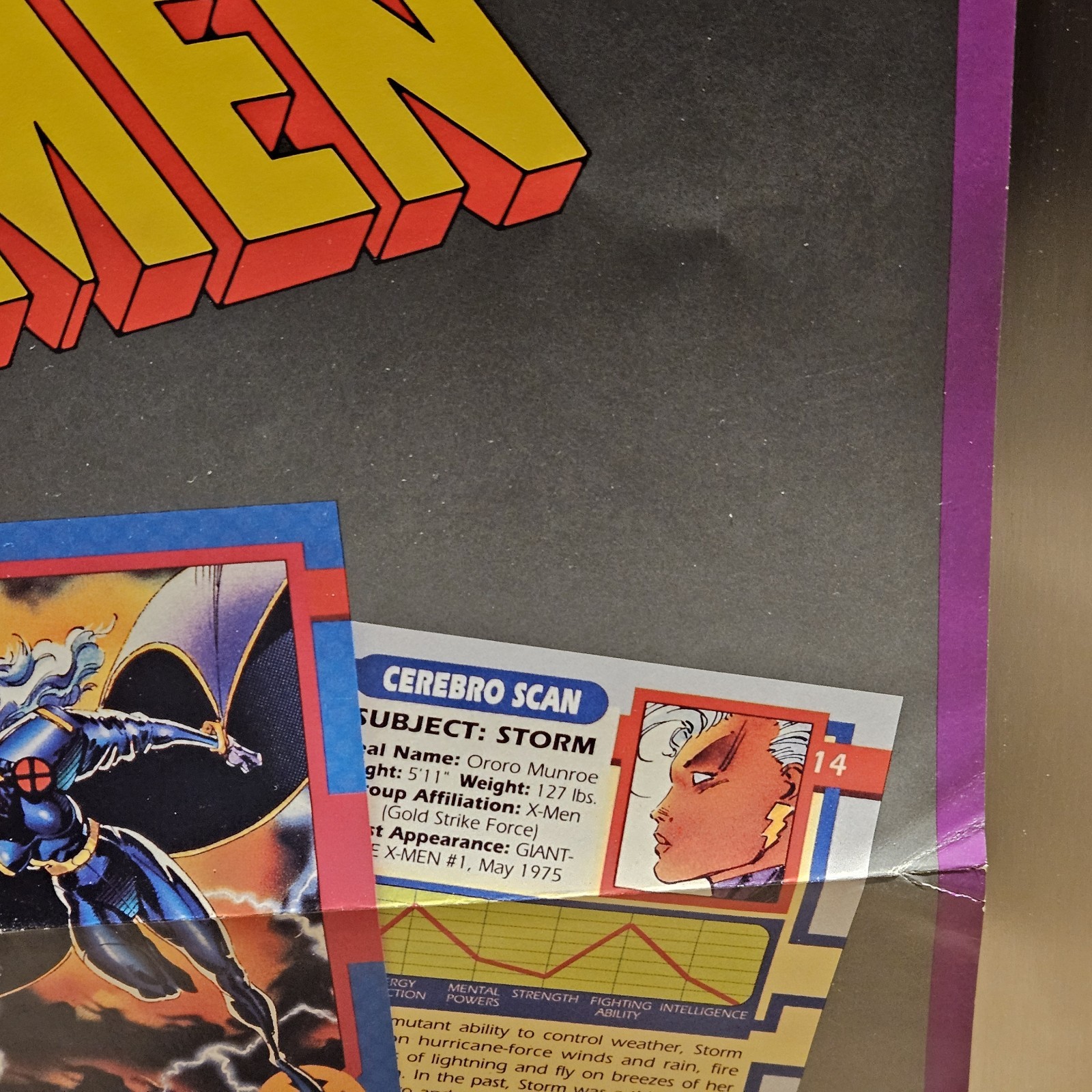 The Uncanny X-Men Trading Cards Retail Store Owner Advertising Poster 1992 Comic