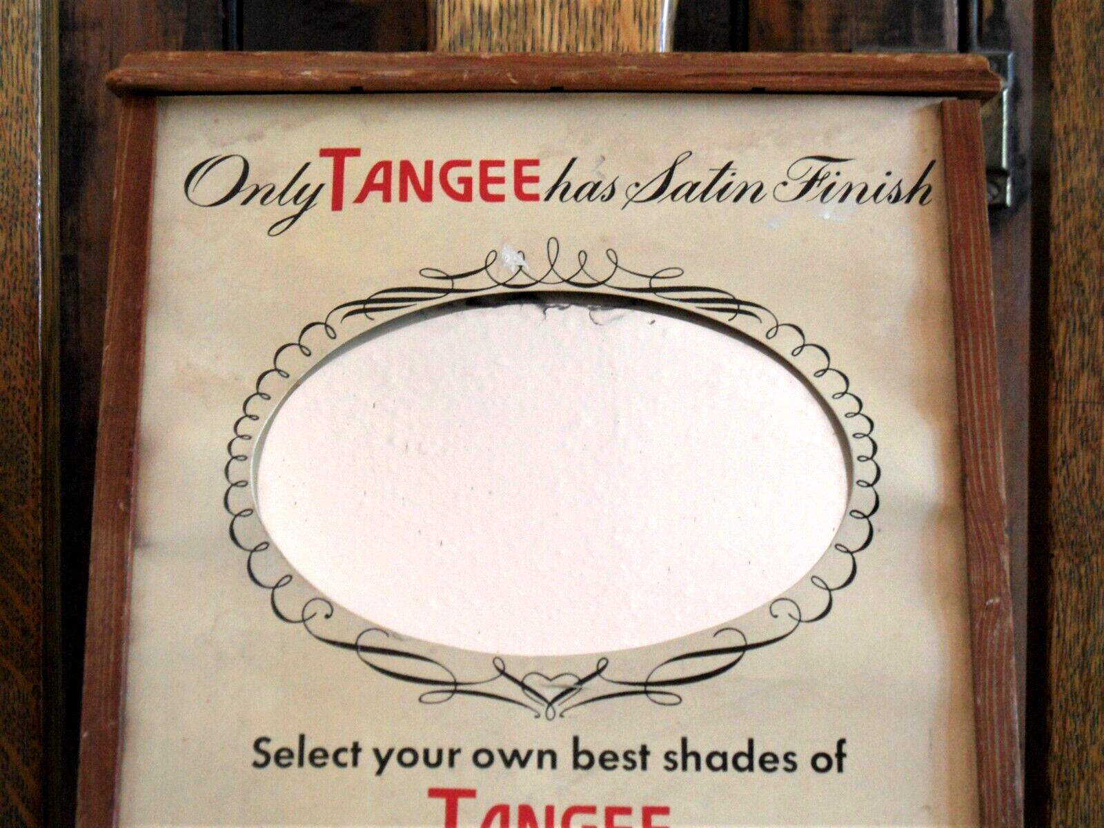 orig./Rare!!! Pre-1950 TANGEE LIPSTICK **Wooden Store Display with Mirror**