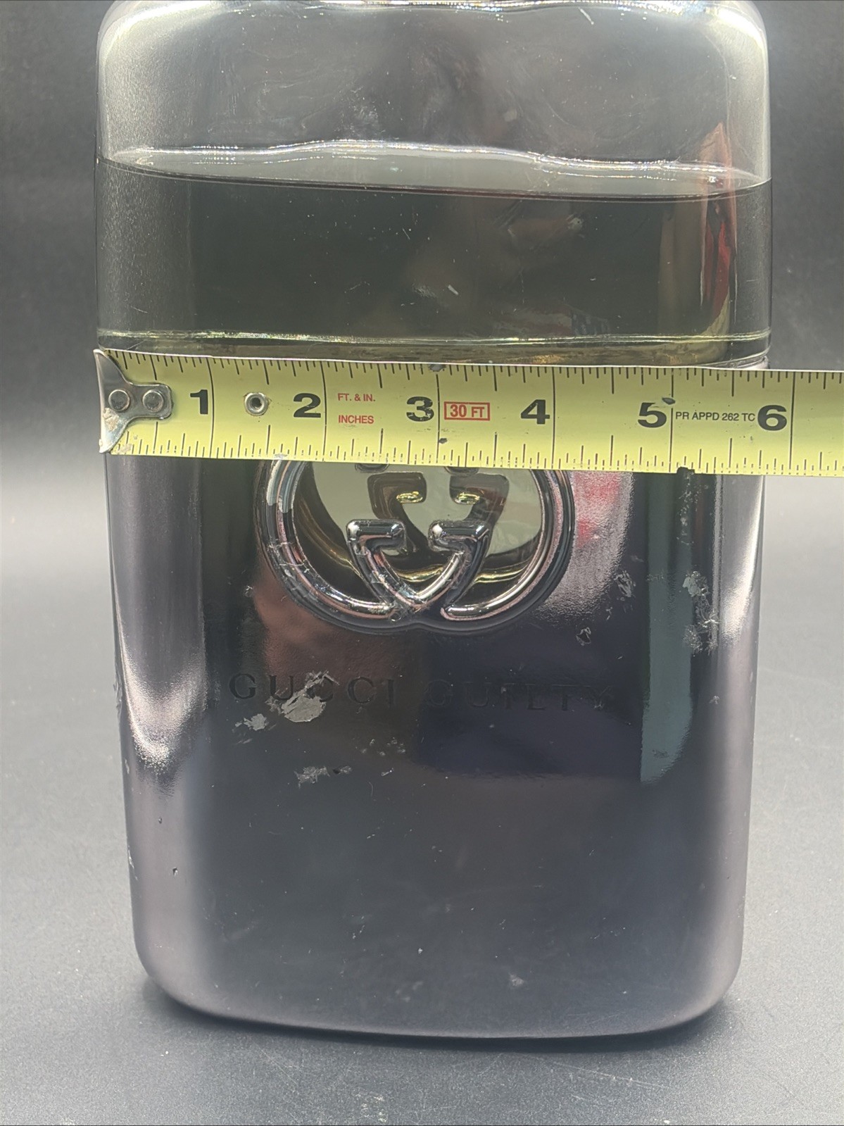 Large Gucci Guilty Display Bottle Store Prop 3/4 Full- Oversized Fragrance Prop