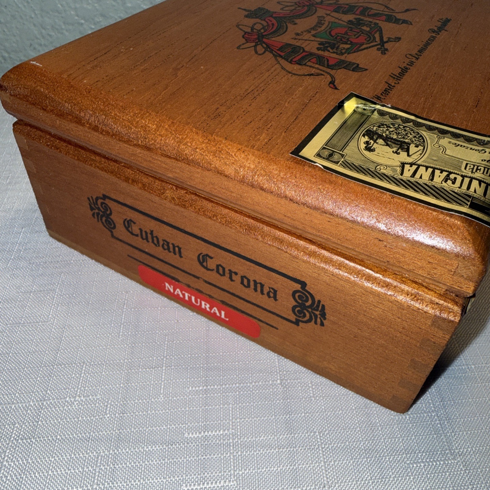 VTG Cigar Box Arturo Fuente Wooden Empty Cigar Box Cuban Corona
