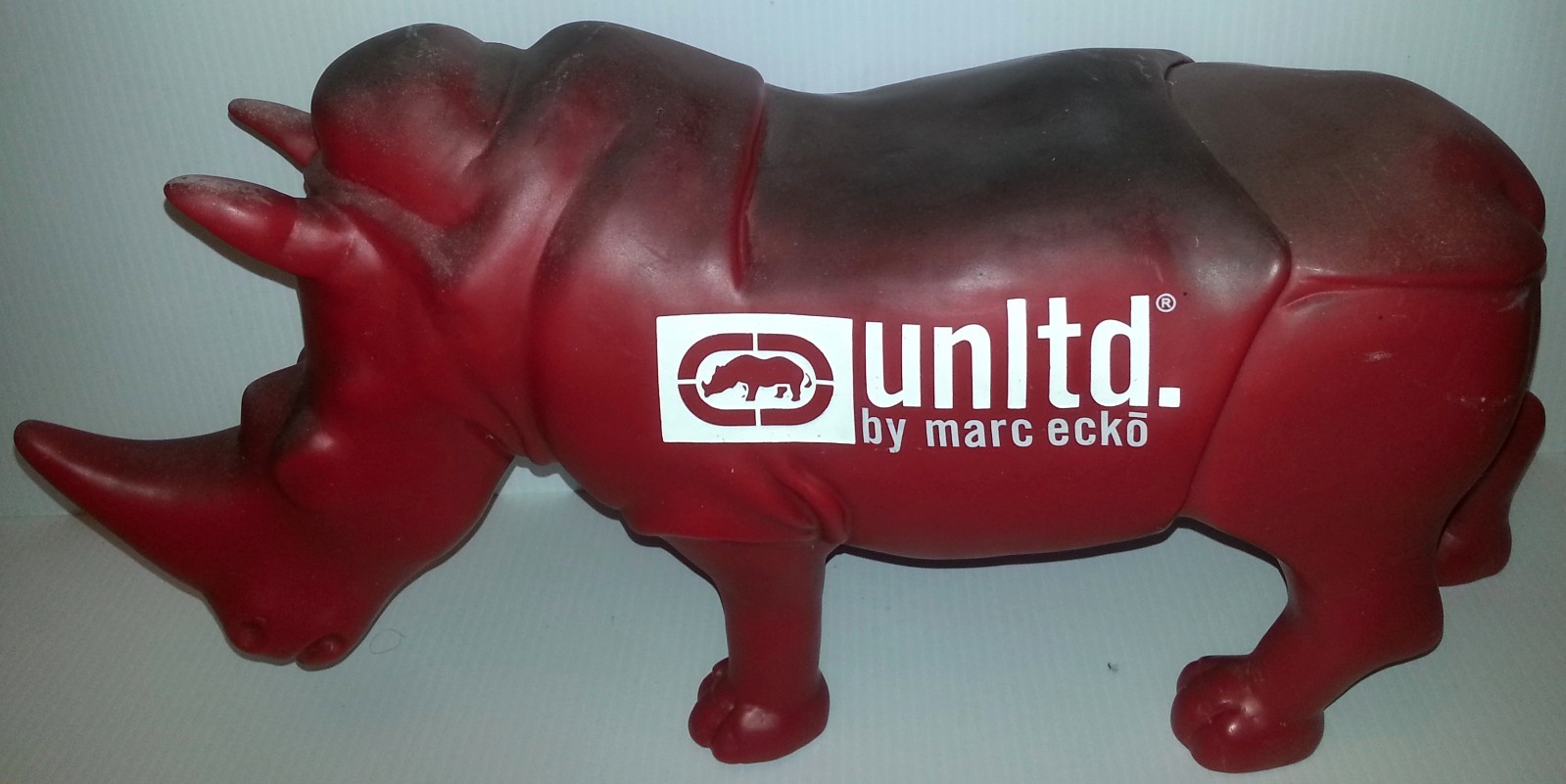 Unltd. by MARC ECKO RED RHINO STORE DISPLAY STATUE (HAS COSMETIC WEAR) RARE! WOW