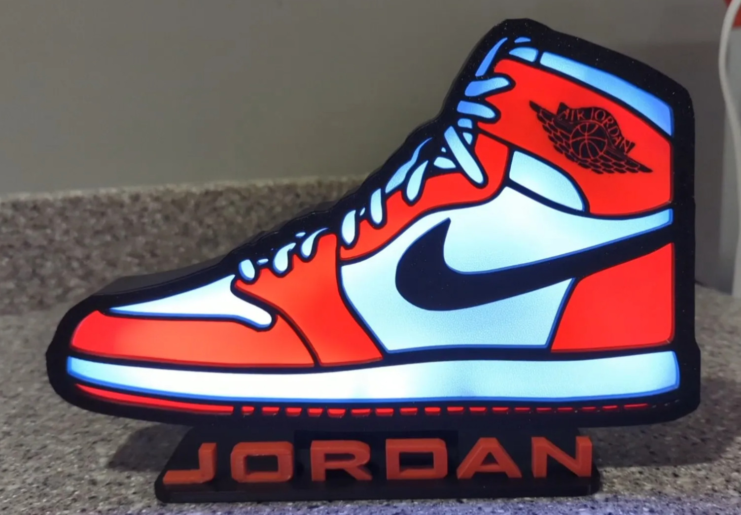 Michael Air Jordan LED Sign MJ Nike USB Powered Light Box Shoes