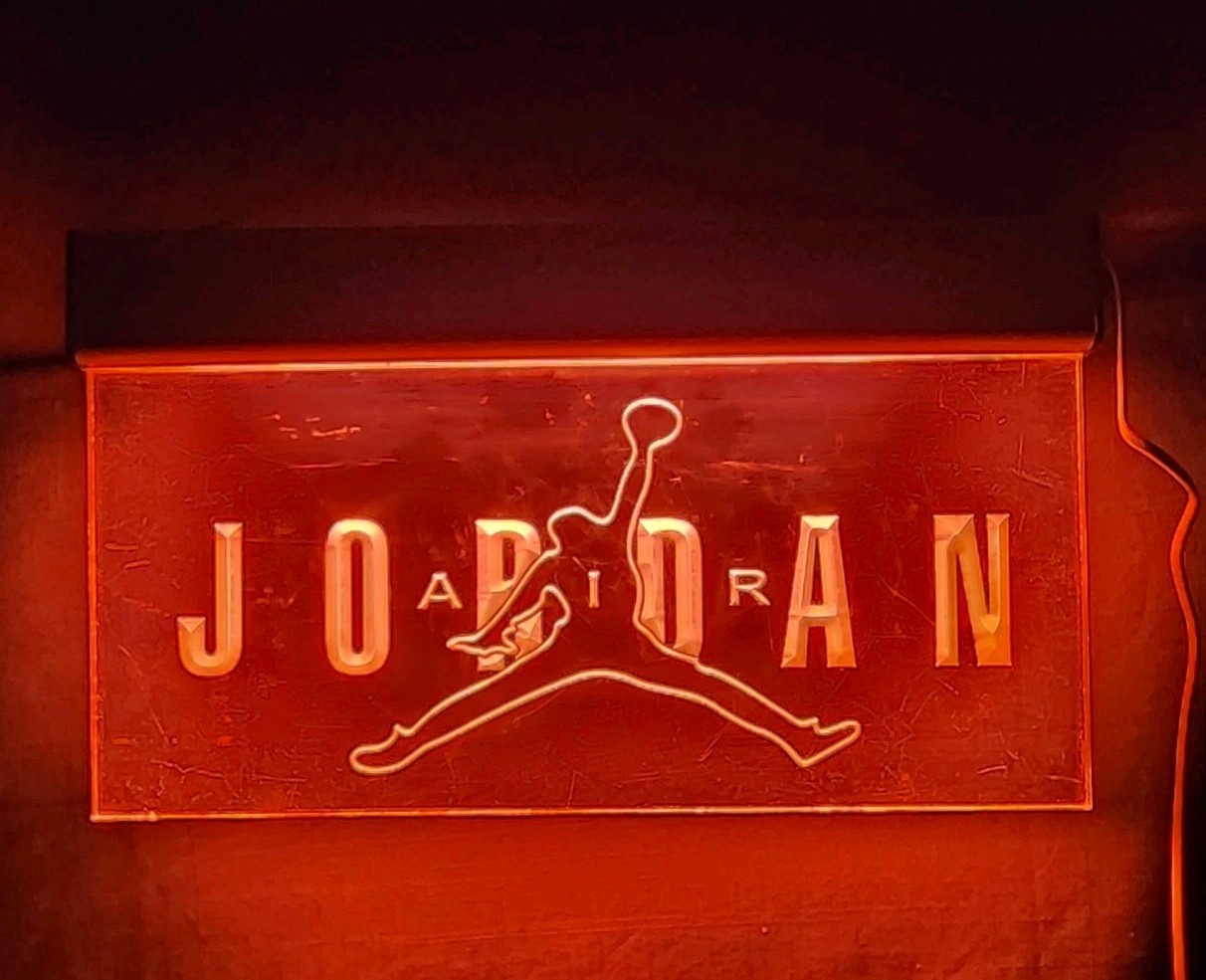 RARE Vtg Nike Air Jordan Jumpman Edge Lit Neon Store Display Sign 90s OG HTF