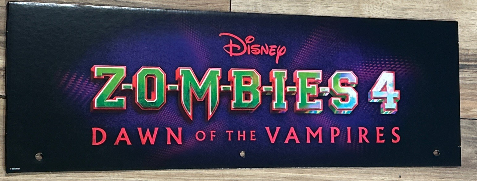 Spirit Halloween Disney ‘Zombies 4’ Cardboard Endcap Display Sign 2025