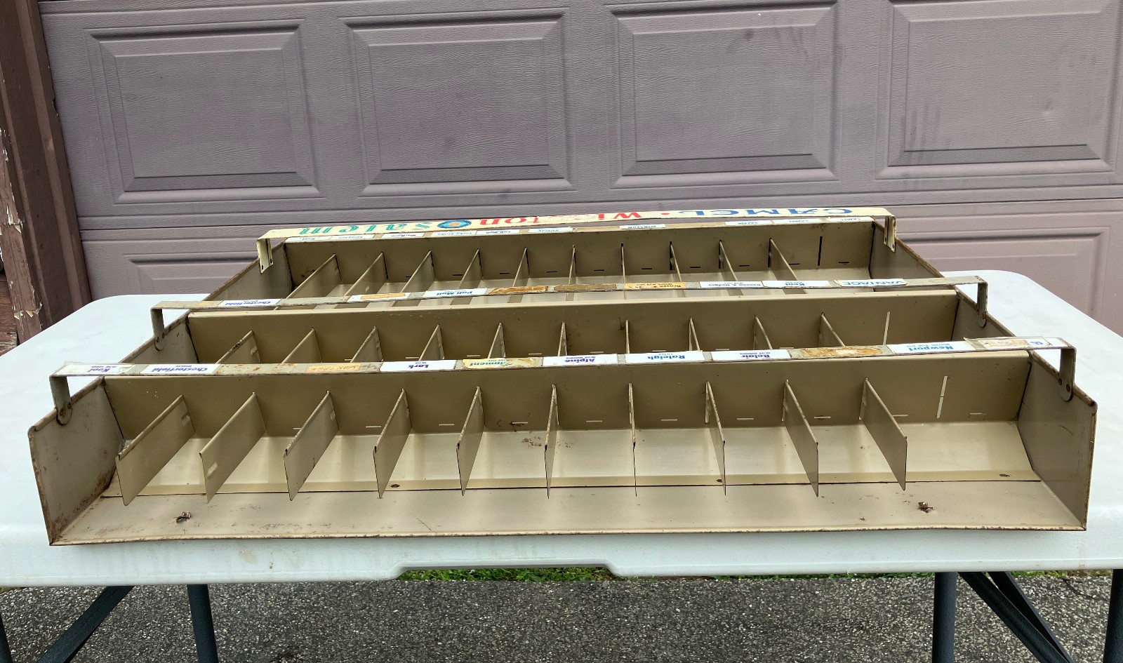 Cigarette retail store gas station display vintage FLAW metal 28 x 22 tobacco