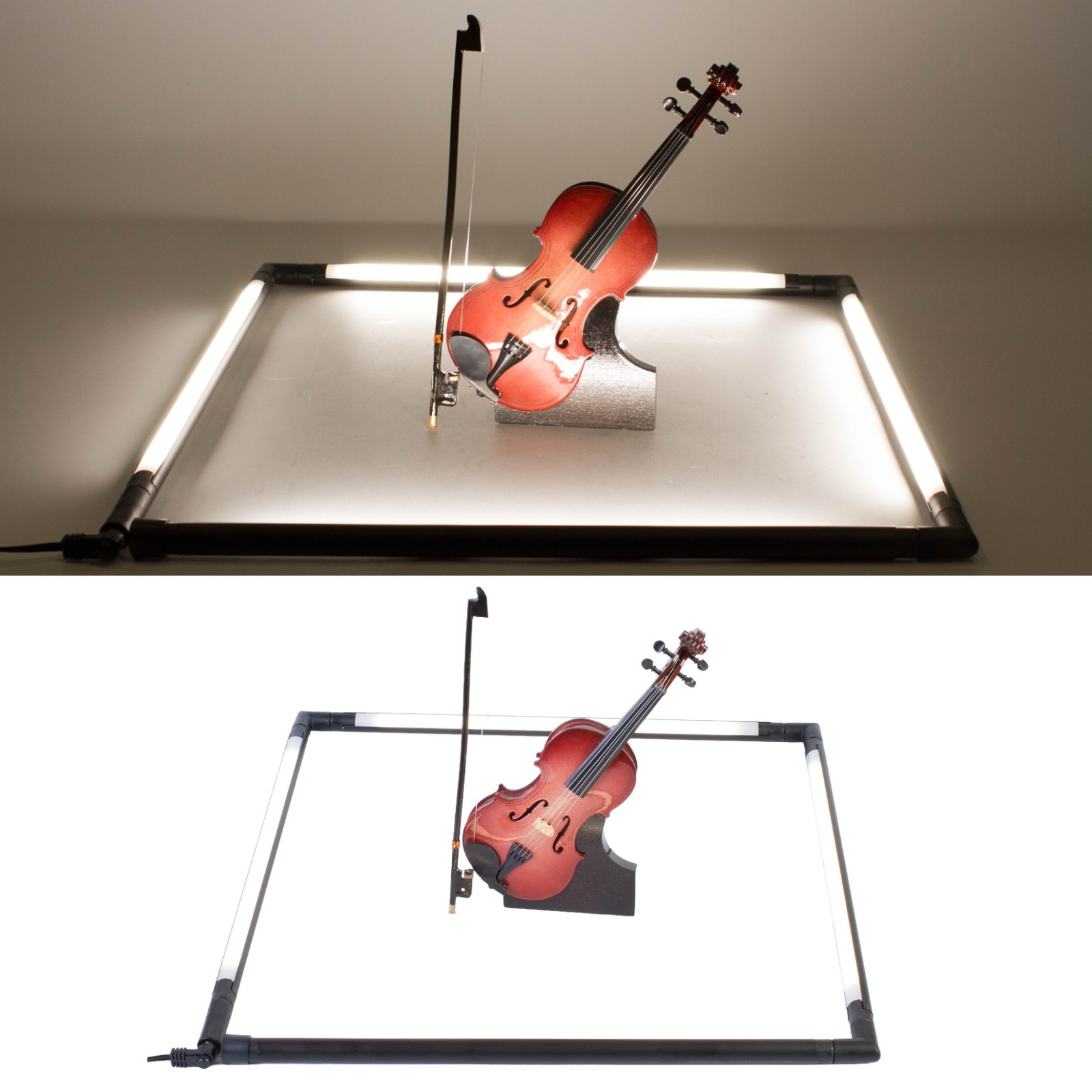 4 sided lighted bottom base LED Light for product display showcase trade show