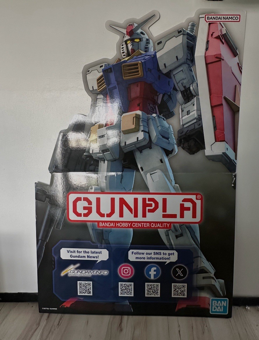 Bandai Gunpla Gundam RX-78-2 Promotional Display Standee Store Sign