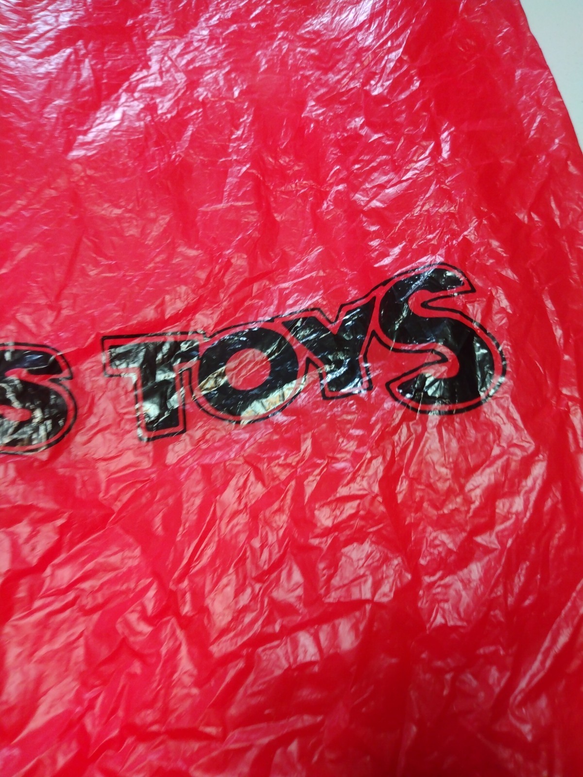 Huge Used Vintage Red Johnny’s Toys Latonia Kentucky Shopping Bag