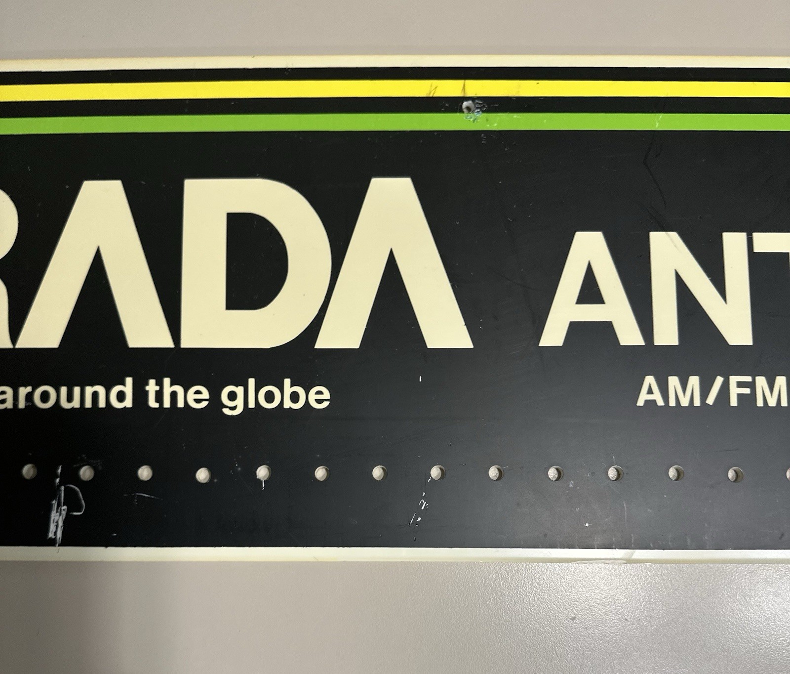 Vintage Antique Advertising Dealer Display Sign Harada Antennas AM FM Triway CB