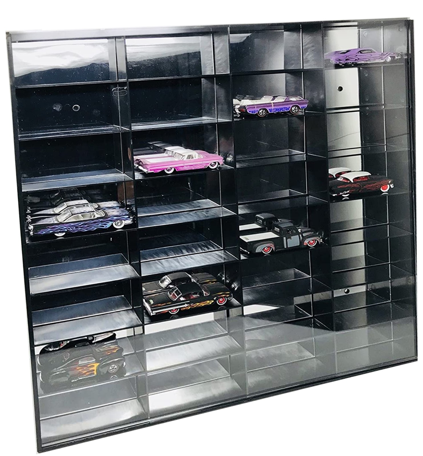 ProTech Hot Wheels or Similar 1/64 Scale Loose Die Cast 32-Car Shadow Box -HWSBM