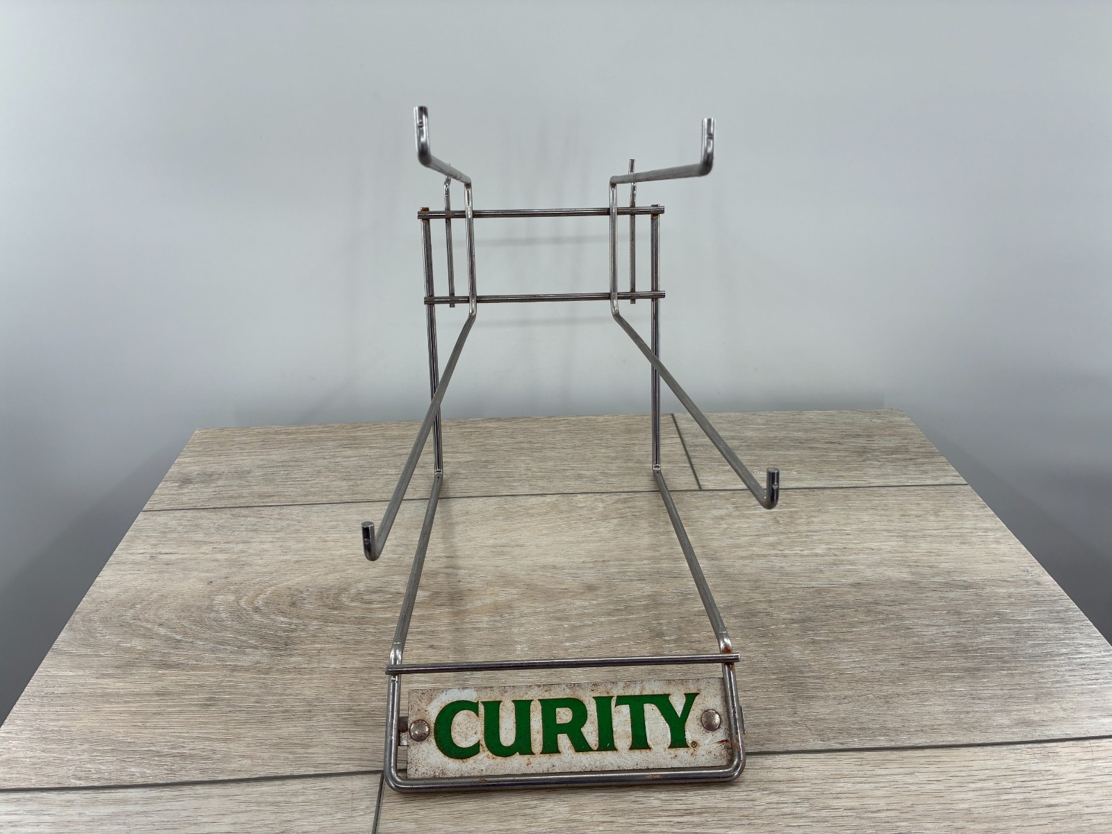Vintage Curity First Aid Retail Store Display Rack Metal wire Countertop Rack