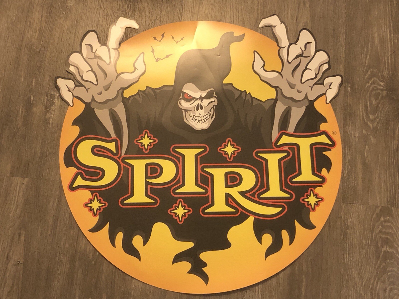 Spirit Halloween Jack The Reaper Mascot Window Door Cling 24×24 Double Sided ISE