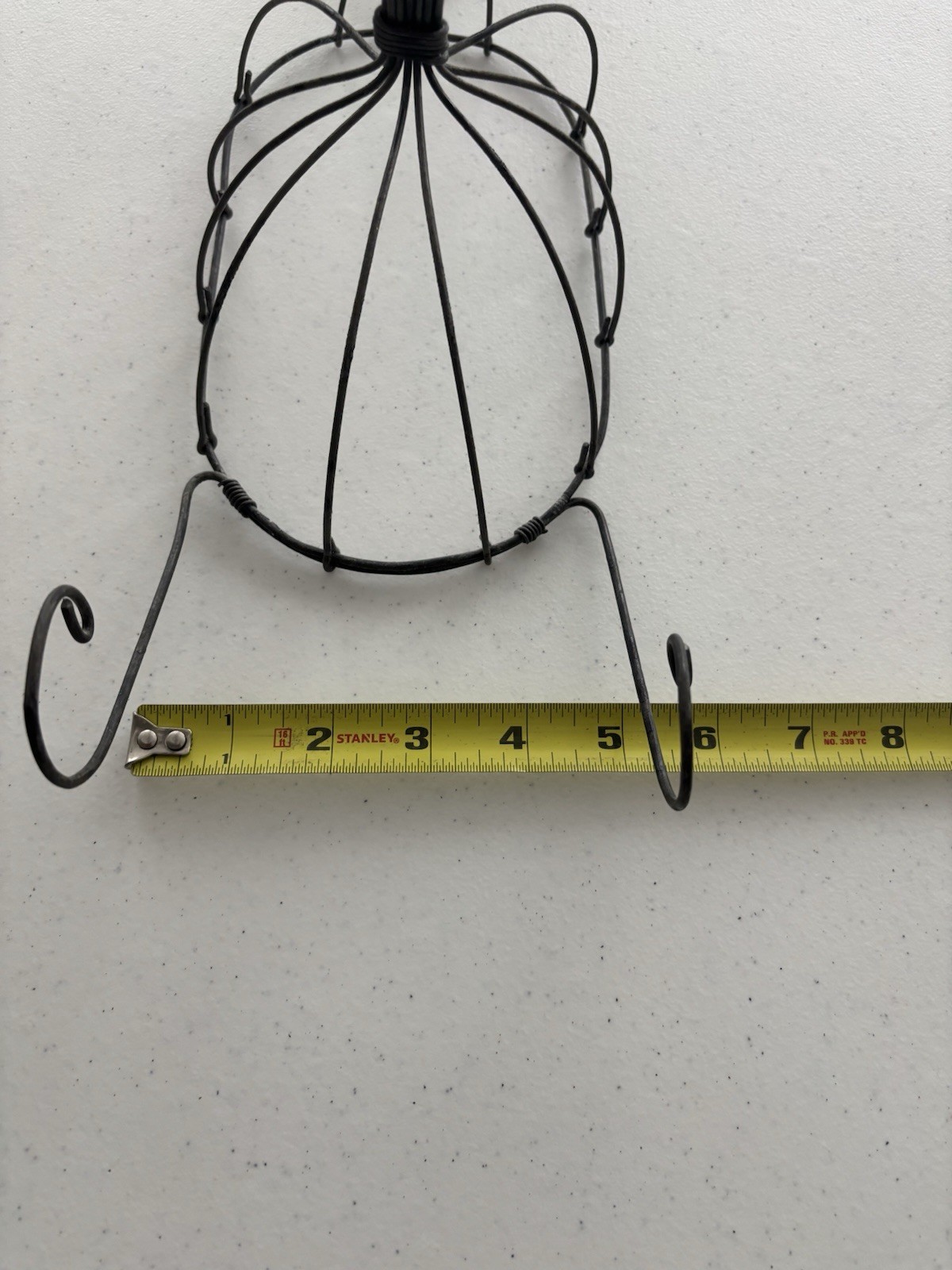Vintage Antique Wire Hat Wig Stand Wall Holder rack Store display Original