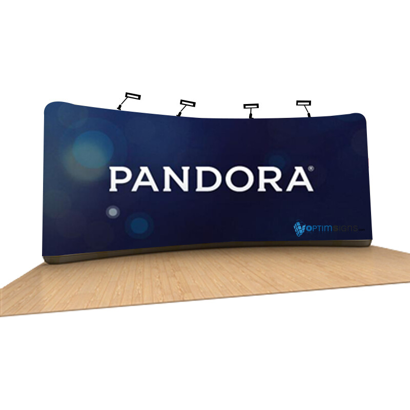 15ft Custom Curved Backdrop Wall Trade Show Display Pop Up Stand Banner Booth