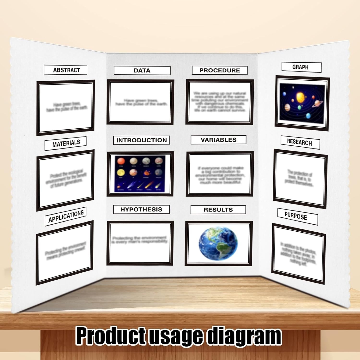 Elegant 72×36 Trifold Poster Board with Storage Bag – Perfect for Presentations