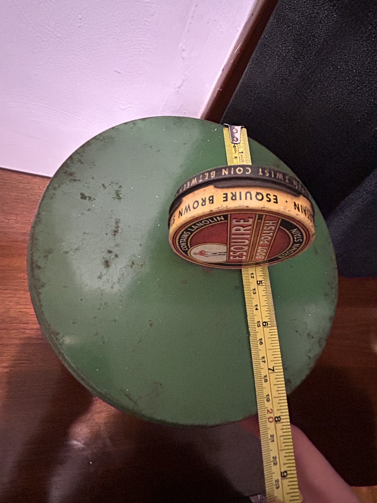 Esquire Boot Shoe Polish Antique Early Store Metal Rotating Display Rare
