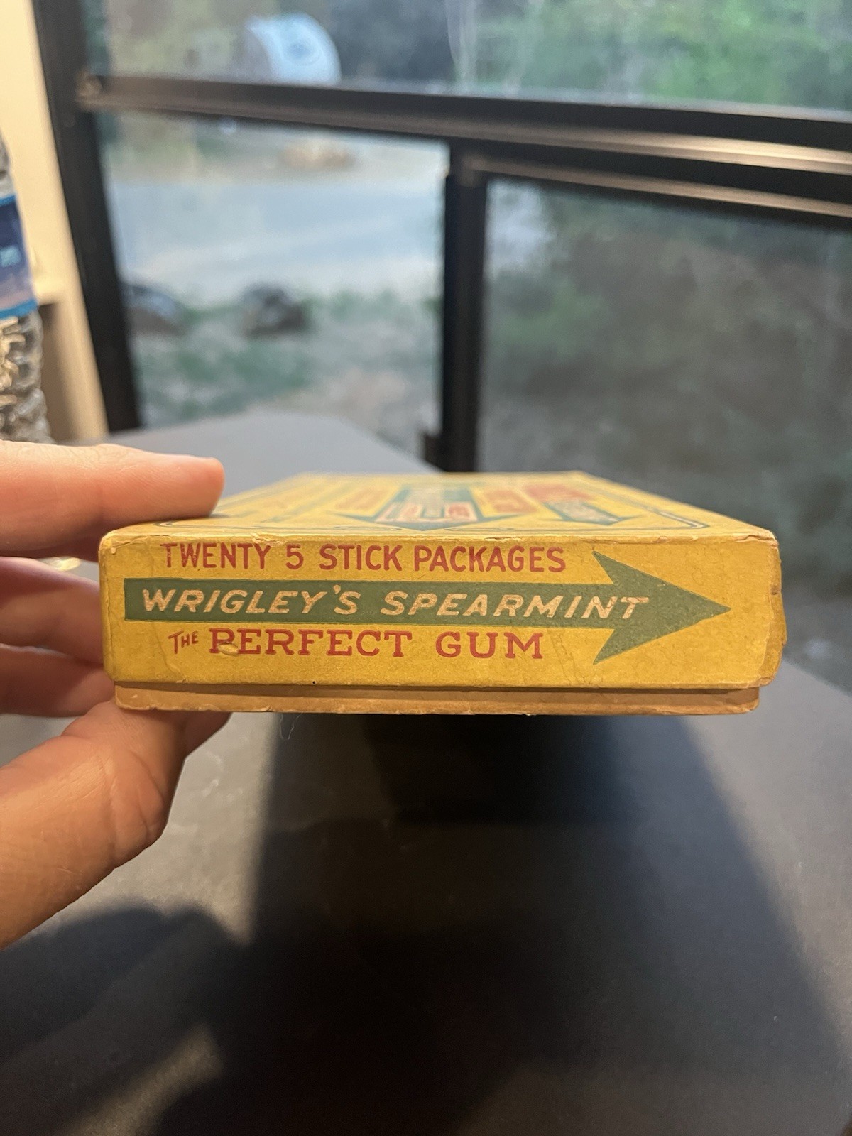 Vintage Wrigley’s Spearmint Gum Original Store Display 1920’s With 1 Display Pac