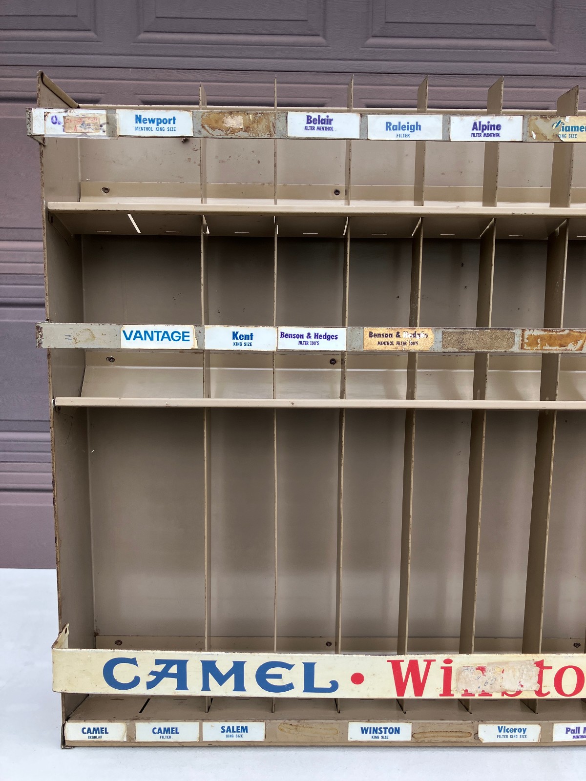 Cigarette retail store gas station display vintage FLAW metal 28 x 22 tobacco