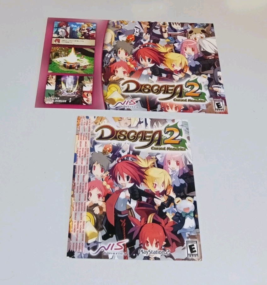 Japanese Disgaea 2 Cursed Memories Arcade PS2 Store Display Sign Set 12″ X 7″